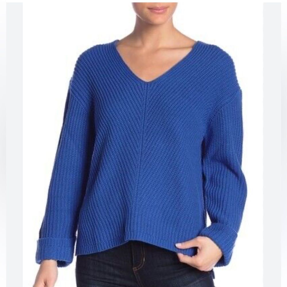 Cotton Emporium Women’s Blue Chunky Knit Sweater Size Medium NWOT